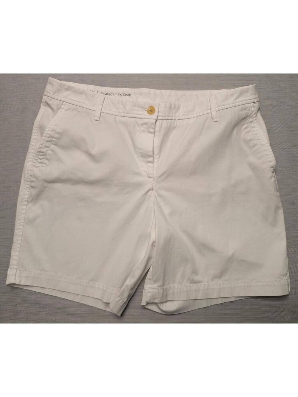 Talbots Relaxed Stretch Chino Short White Size 12